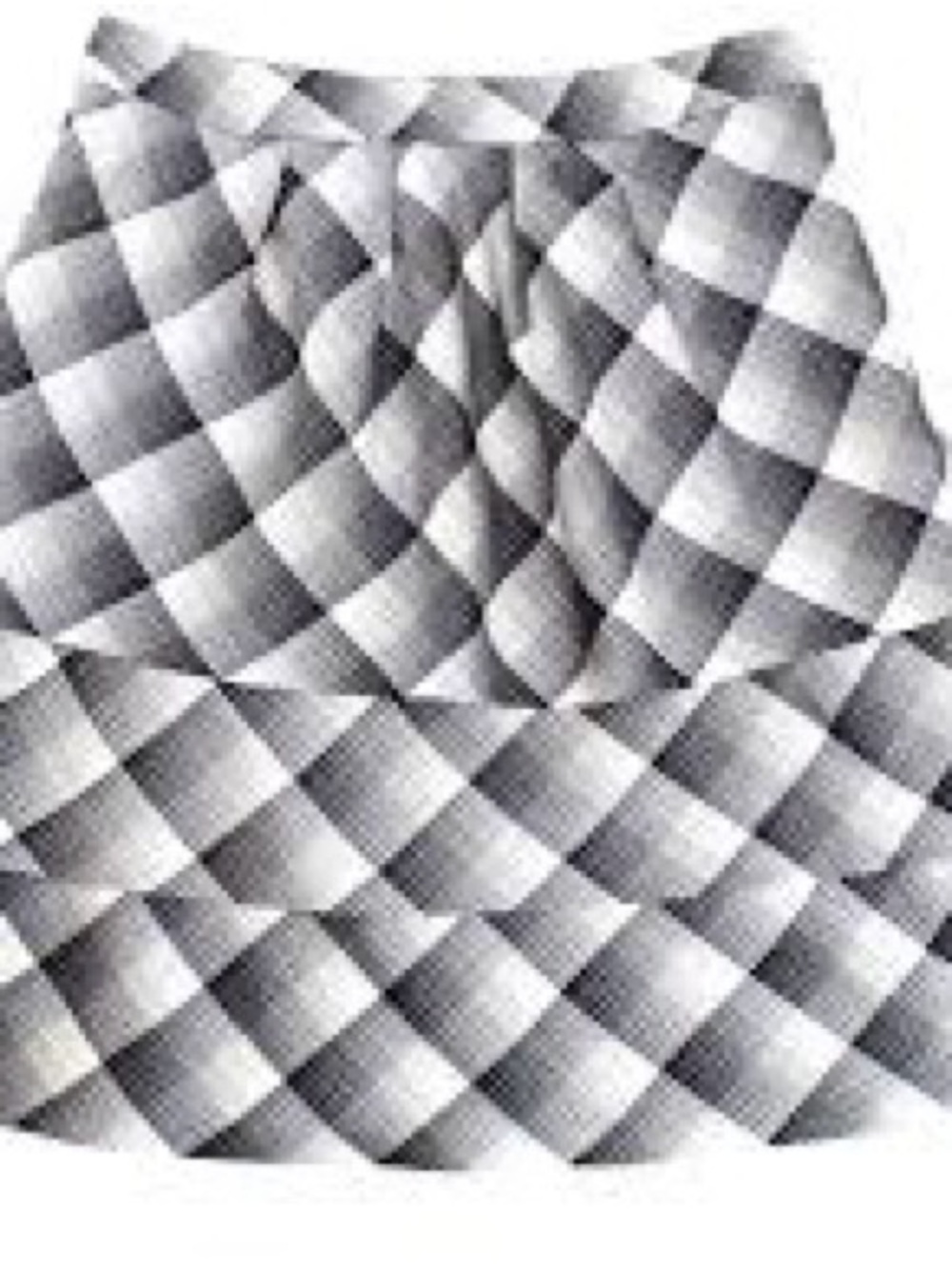 Lela Rose Plaid Tiered A-Line Skirt - Black & White, size 6